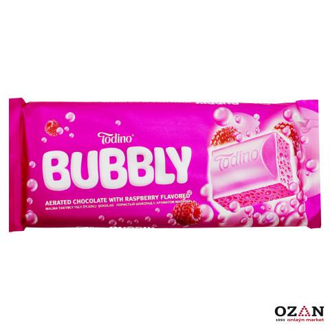 Todino BUBBLY Шоколад пористый малина 90г (20X5) оптом