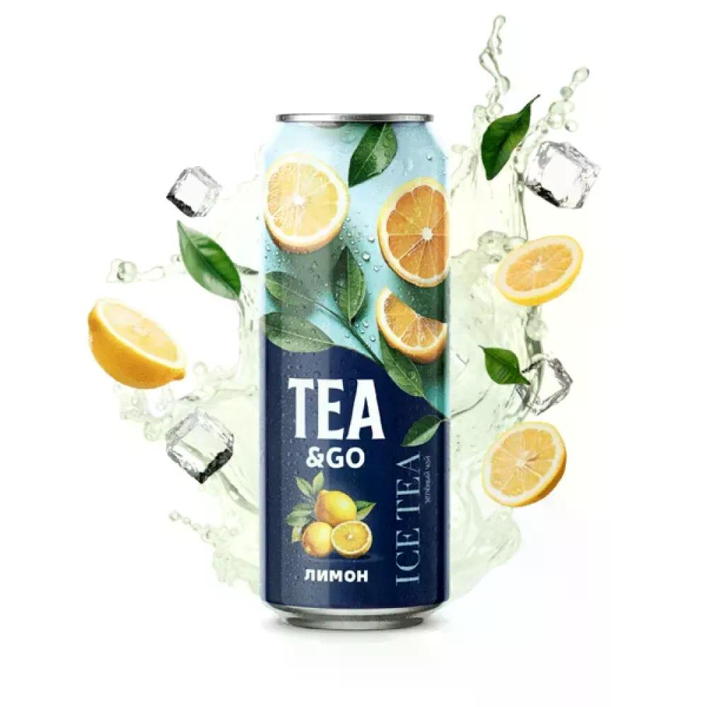 Напиток безалкогольный негазированный ТМ "Tea&GO" холодный чай со вкусом лимона ж/б, 450 мл
