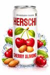 Напиток безалкогольный газированный HERSCHI Cherry Almond со вкусом Вишни и Миндаля/б, 450 мл