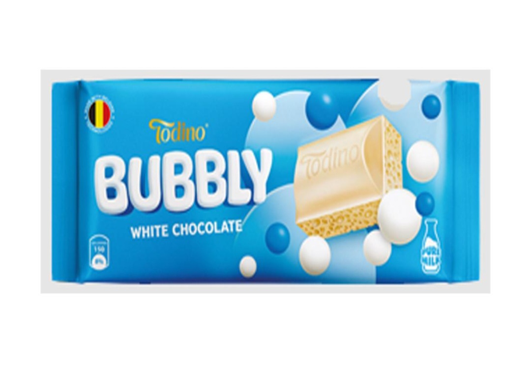 "BUBBLY" белый пористый шоколад с ароматом кокоса 90г (20X5)