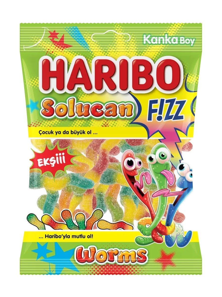 Мармелад Haribo кислые черви 70гр. 24шт/кор Haribo FIZZ WORMS