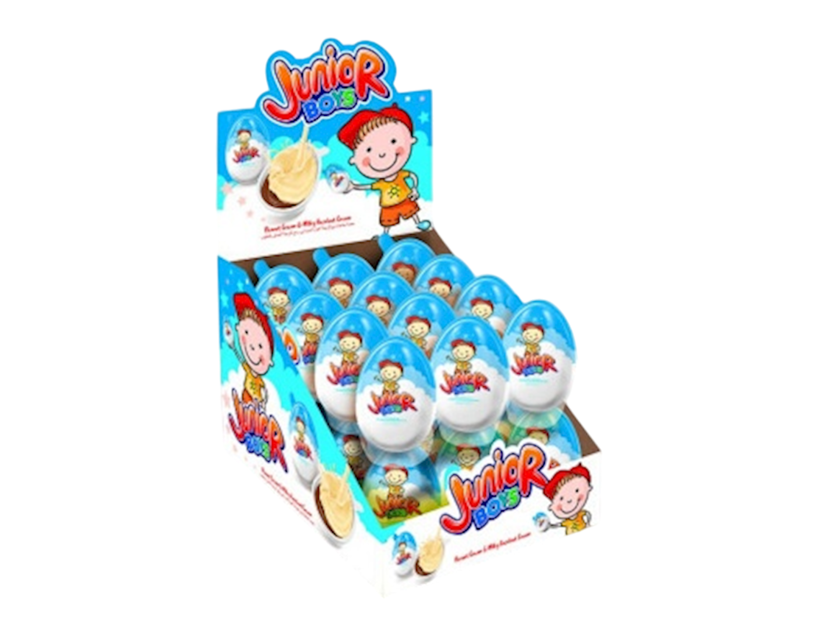 Egg Junior Boys - Шоколадное яйцо-сюрприз с кремом для мальчиков  10г (24х6)